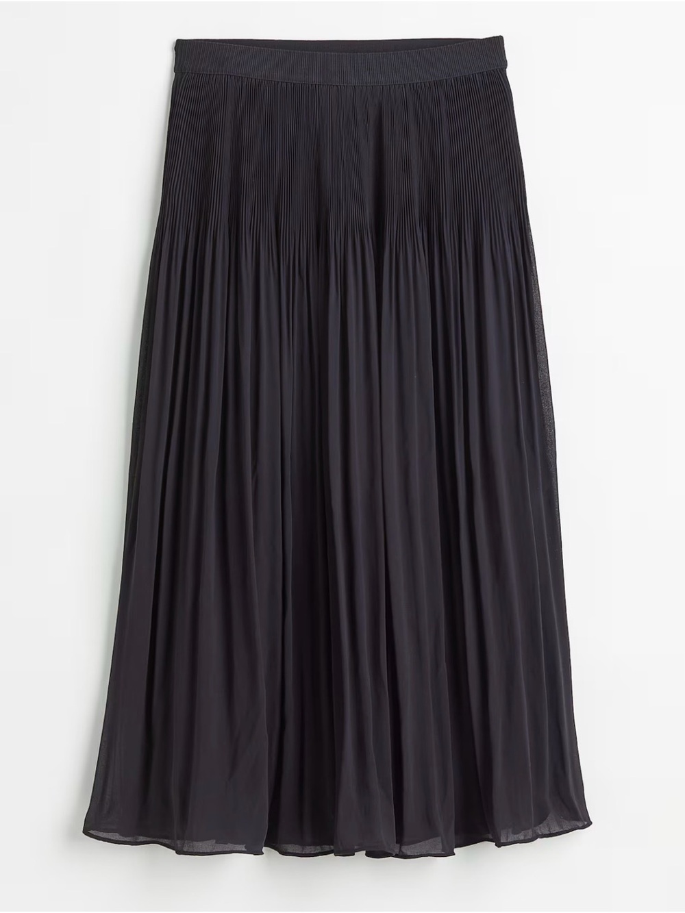 H&M Pleated Black Maxi Skirt - Classic Women's Skirt